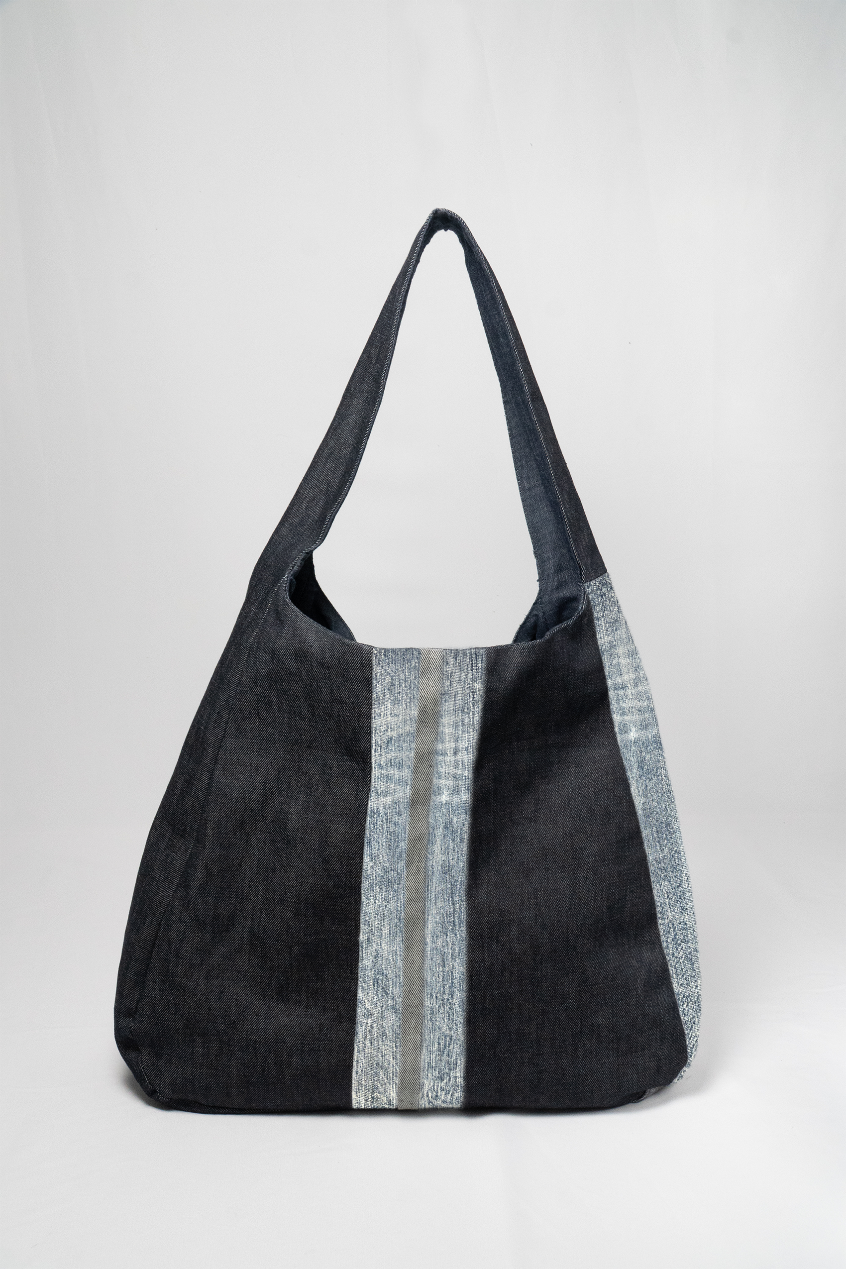 The Buckey Bag - Light Blue Slub Denim w/ Acid Wash – C98M The Buckey Bag - Light Blue Slub Denim w/ Acid Wash – C98M