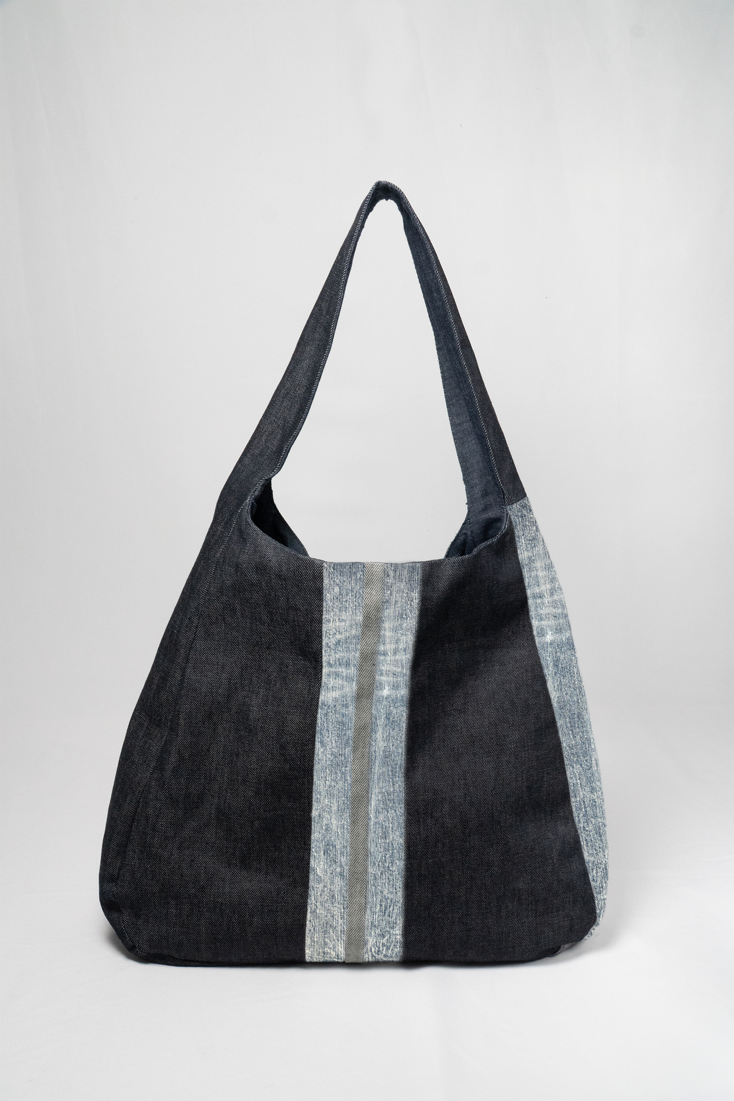 The Buckey Bag - Light Blue Slub Denim w/ Acid Wash