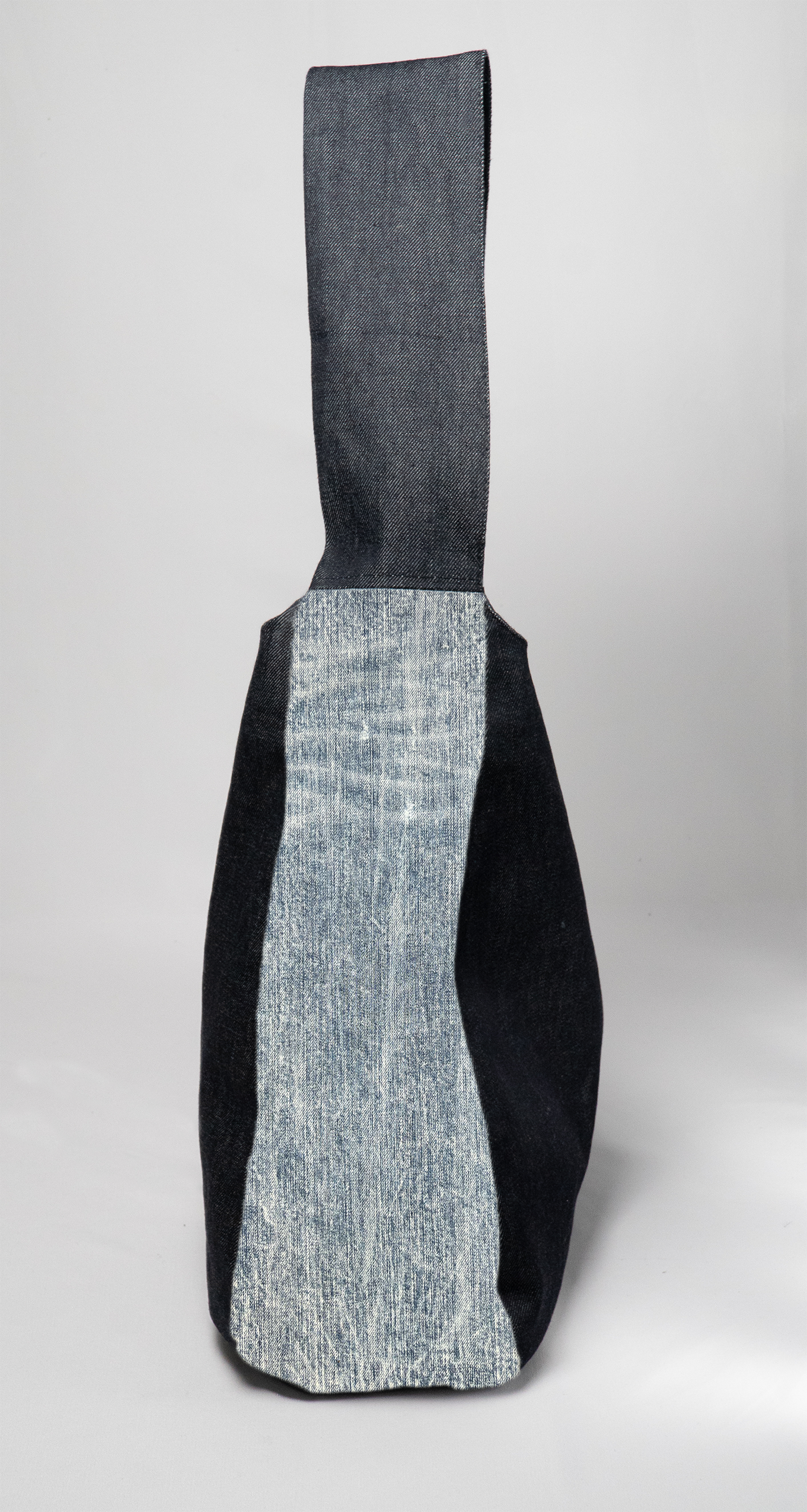 The Buckey Bag - Light Blue Slub Denim w/ Acid Wash