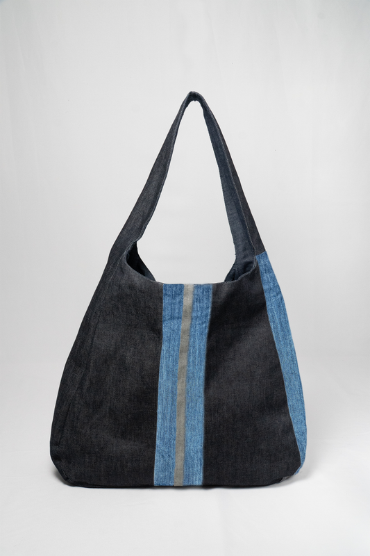 The Buckey Bag - Medium Blue Slub Denim